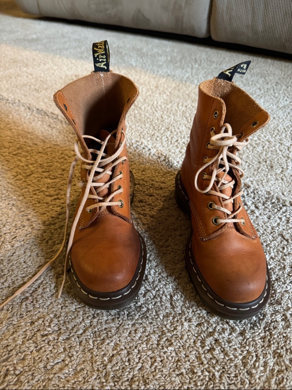 Dr. Martens Brown Leather Lace-Up Boots